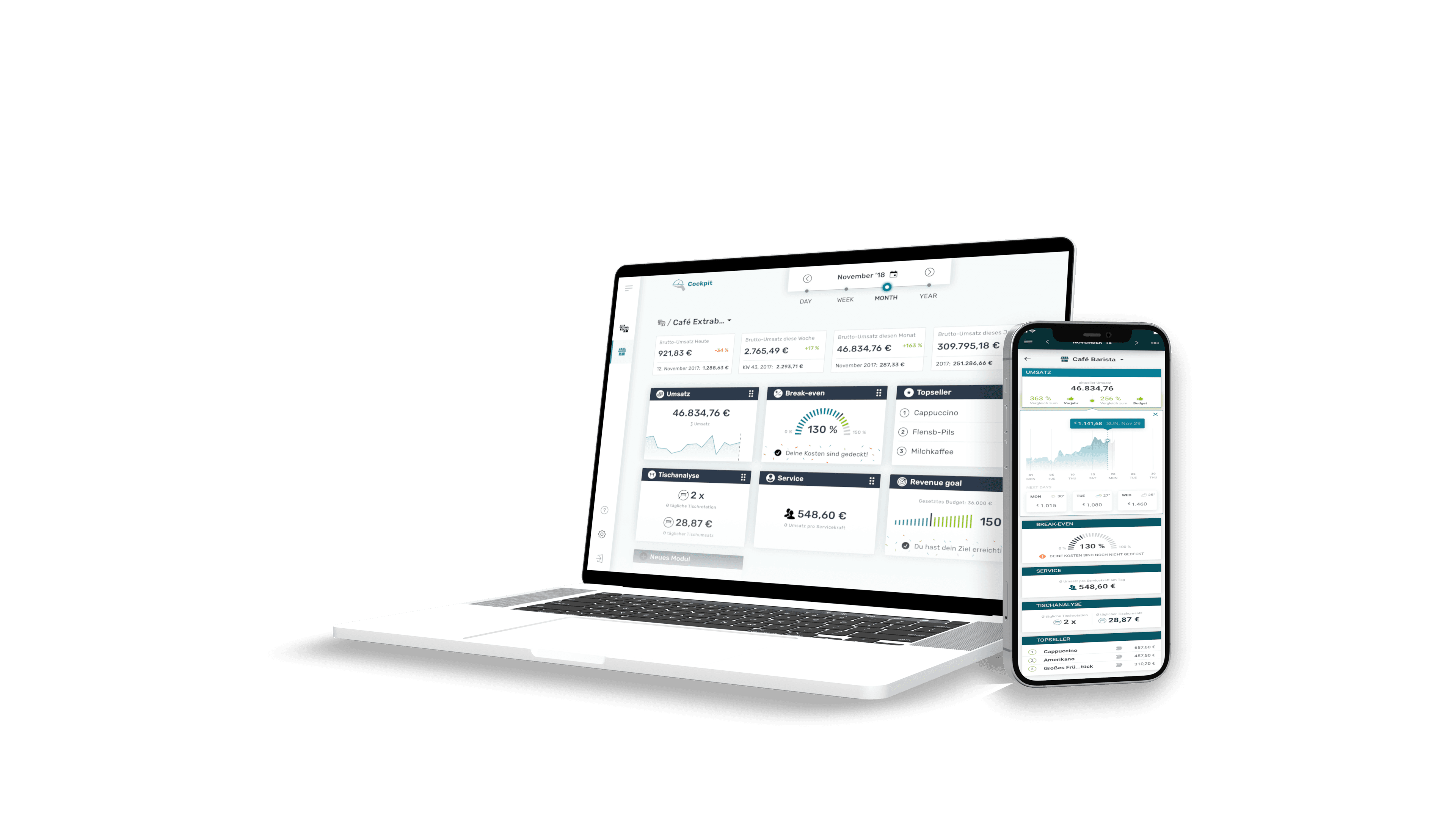 Produkt-Mockup auf Laptop und Smartphone